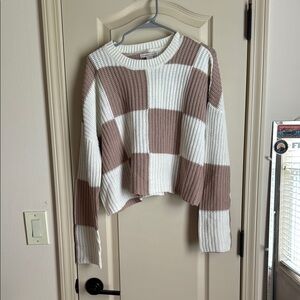 Striped Brown and White Sweater